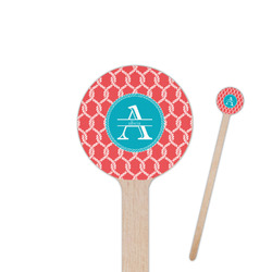 Linked Rope 6" Round Wooden Stir Sticks - Single Sided (Personalized)