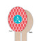 Linked Rope Wooden Food Pick - Oval - Single Sided - Front & Back