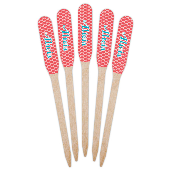 Linked Rope Wooden Food Pick - Paddle - Fan View