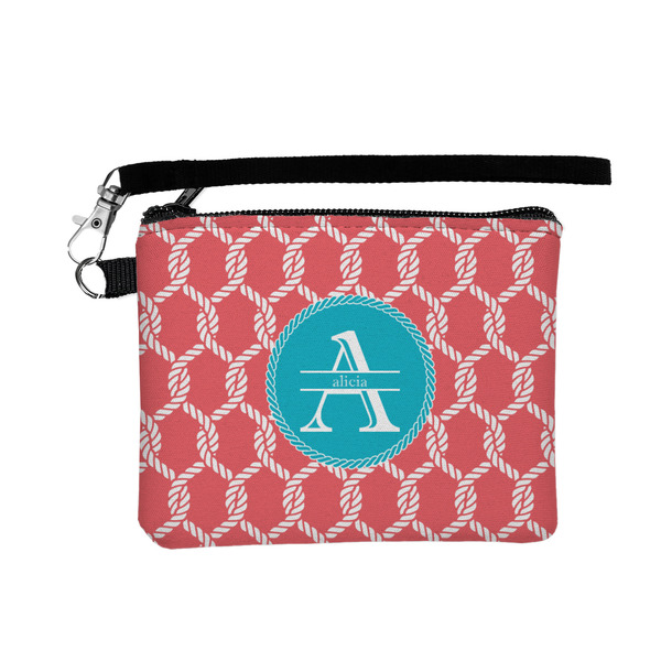Custom Linked Rope Wristlet ID Case w/ Name and Initial