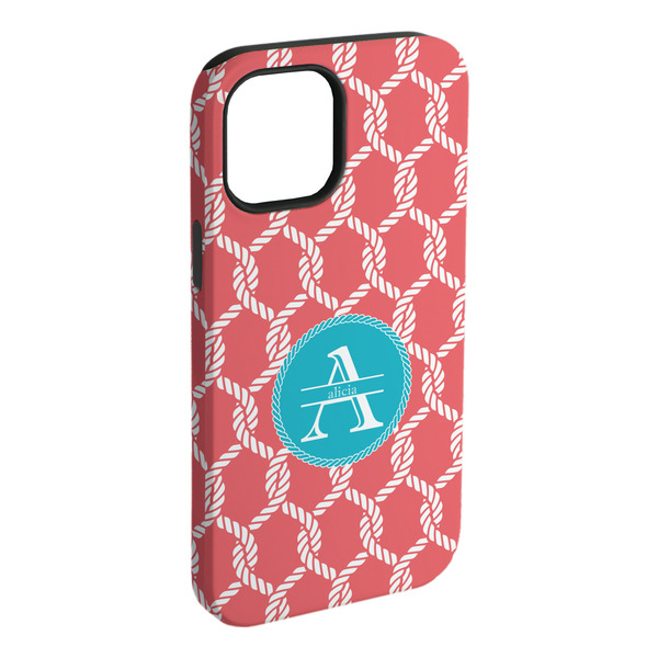 Custom Linked Rope iPhone Case - Rubber Lined - iPhone 15 Plus (Personalized)