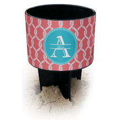 Linked Rope Black Beach Spiker Drink Holder (Personalized)