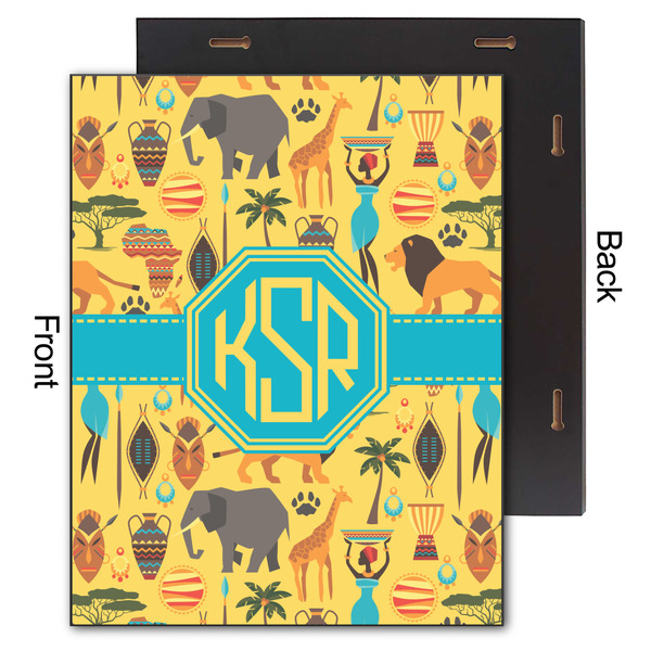 African Safari 11x14 Wood Print - Front & Back View