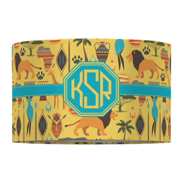 African Safari 12" Drum Lampshade - FRONT (Fabric)