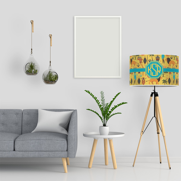 African Safari 12" Drum Lampshade - LIFESTYLE