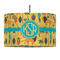 African Safari 12" Drum Pendant Lamp - Fabric (Personalized)