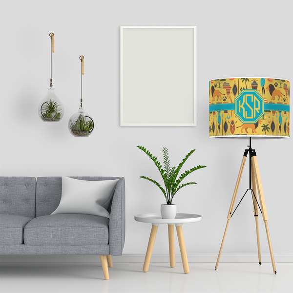 African Safari 16" Drum Lampshade - LIFESTYLE