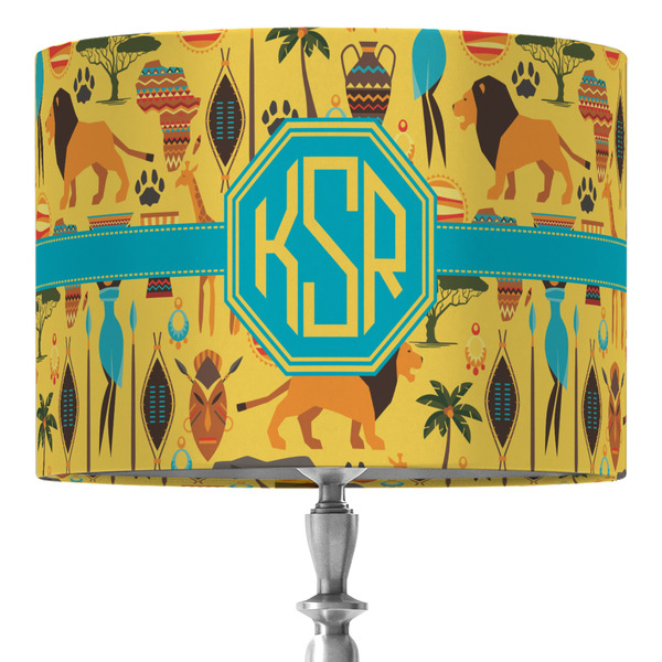 Custom African Safari 16" Drum Lamp Shade - Fabric (Personalized)