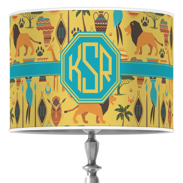 Custom African Safari 16" Drum Lamp Shade - Poly-film (Personalized)