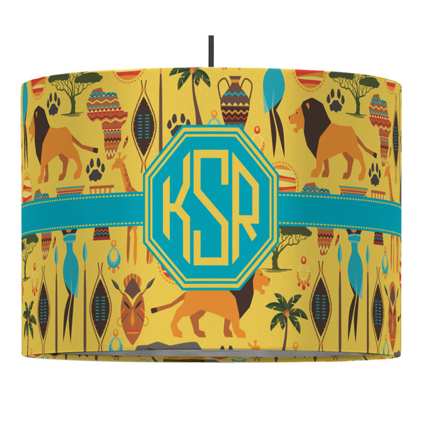 Custom African Safari Drum Pendant Lamp (Personalized)