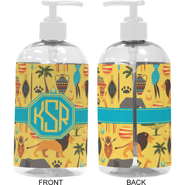 African Safari 16 oz Plastic Liquid Dispenser- Approval- White