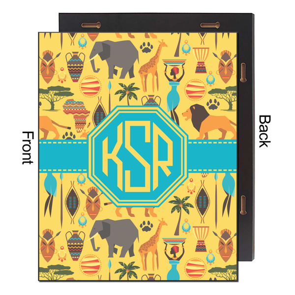 African Safari 16x20 Wood Print - Front & Back View