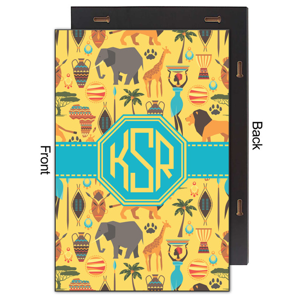 African Safari 20x30 Wood Print - Front & Back View