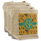 African Safari 3 Reusable Cotton Grocery Bags - Front View