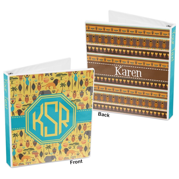 African Safari 3-Ring Binder Front and Back