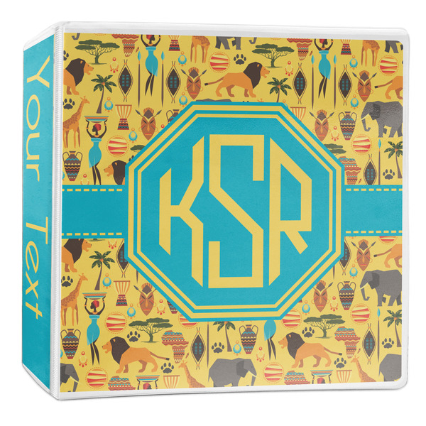 Custom African Safari 3-Ring Binder - 2 inch (Personalized)