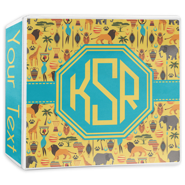 Custom African Safari 3-Ring Binder - 3 inch (Personalized)