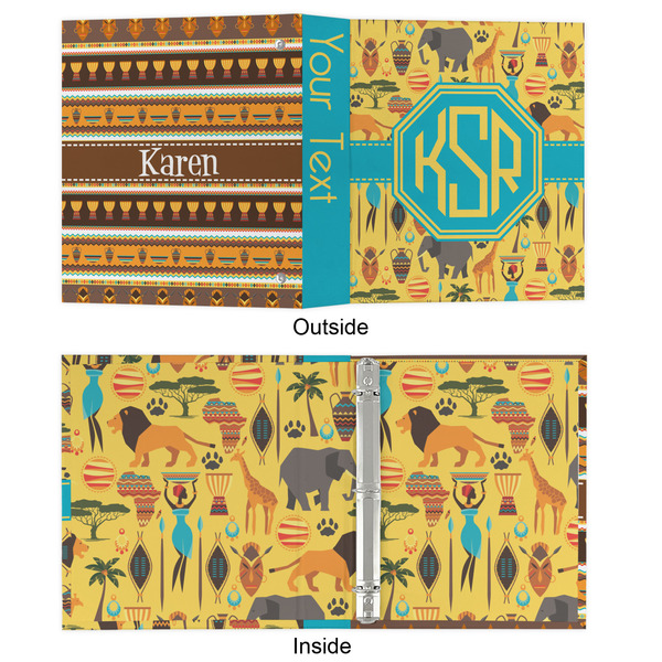 African Safari 3 Ring Binders - Full Wrap - 1" - APPROVAL