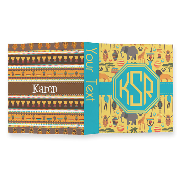 African Safari 3 Ring Binders - Full Wrap - 1" - OPEN OUTSIDE