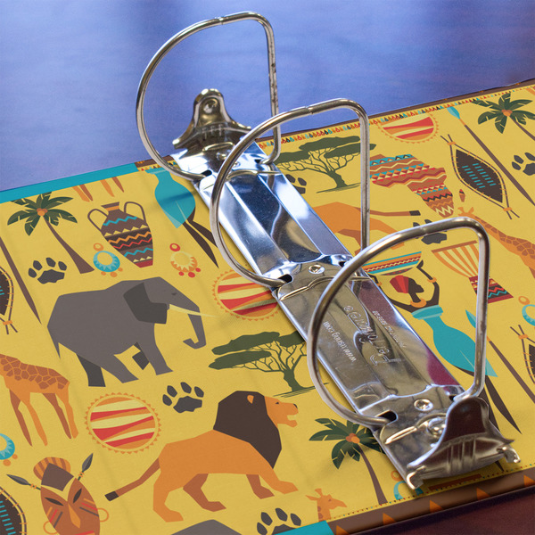 African Safari 3 Ring Binders - Full Wrap - 3" - DETAIL