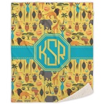 African Safari Sherpa Throw Blanket (Personalized)