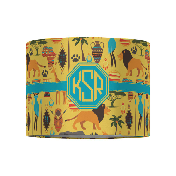 African Safari 8" Drum Lampshade - FRONT (Fabric)