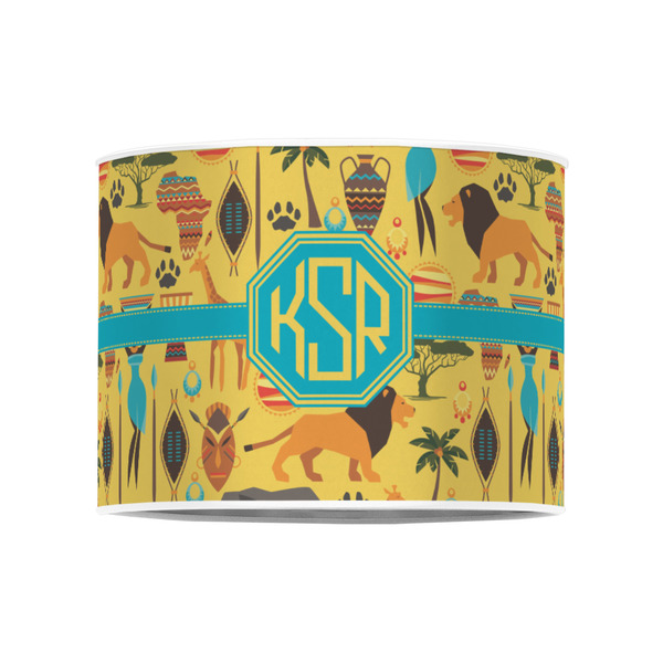 African Safari 8" Drum Lampshade - FRONT (Poly Film)