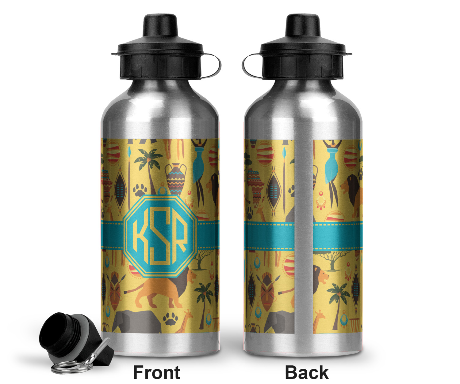 African Safari Water Bottle Aluminum 20 oz (Personalized