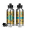 African Safari Aluminum Water Bottle - Front and Back