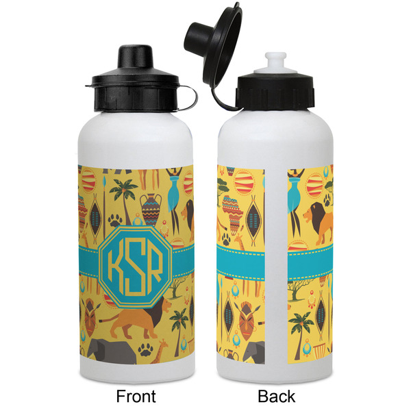 African Safari Aluminum Water Bottle - White APPROVAL