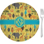 African Safari 8" Glass Appetizer / Dessert Plates - Single or Set (Personalized)