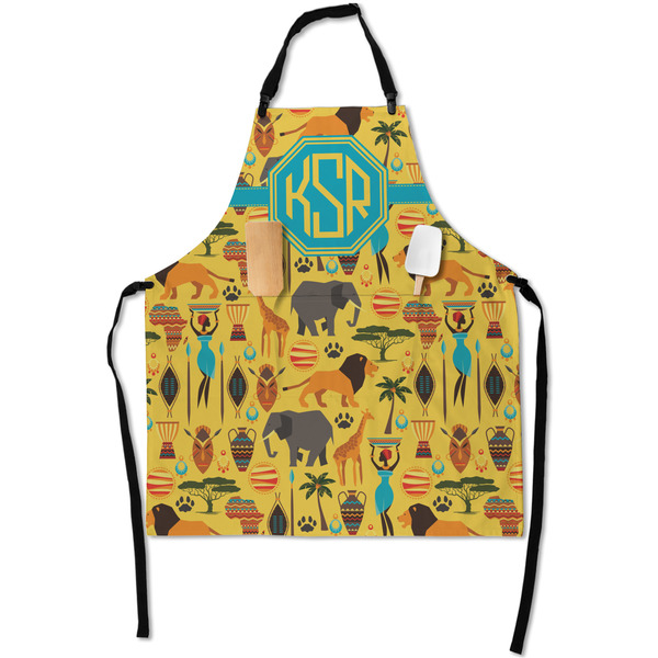 Custom African Safari Apron With Pockets w/ Monogram