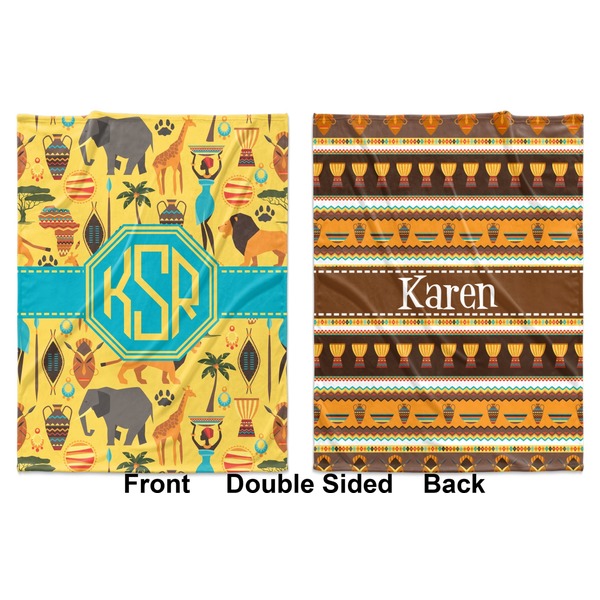 African Safari Baby Blanket (Double Sided - Printed Front and Back)