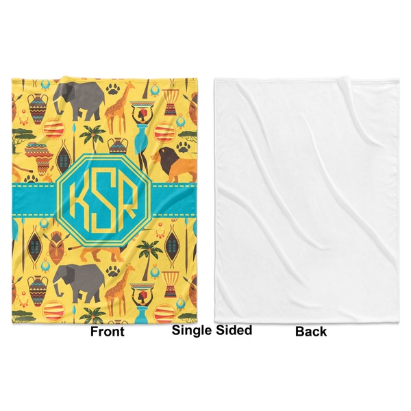 African Safari Baby Blanket (Single Side - Printed Front, White Back)