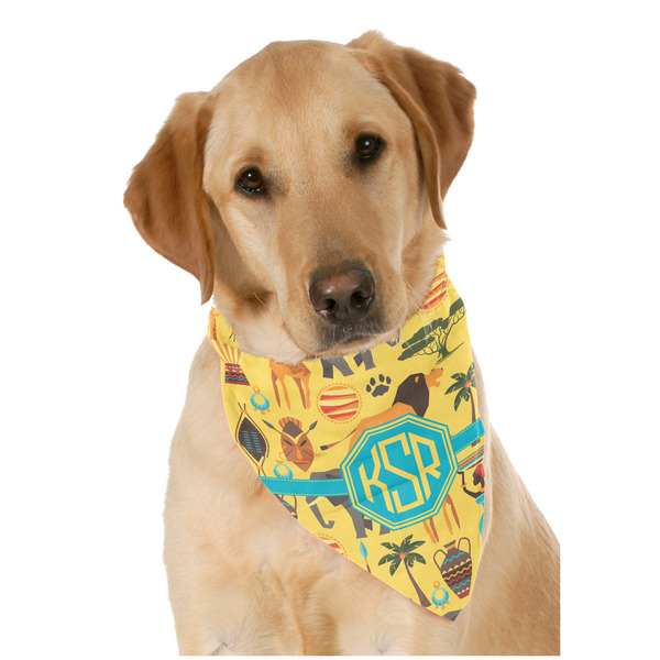 Custom African Safari Dog Bandana Scarf w/ Monogram