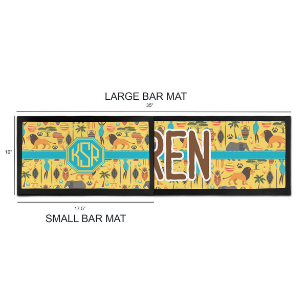 African Safari Bar Mats - Sizing Chart