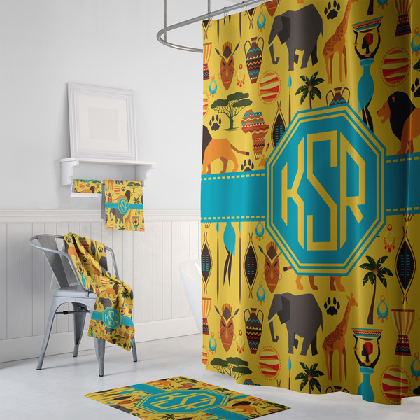 African Safari Bath Towel Sets - 3-piece - In Context