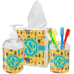 African Safari Acrylic Bathroom Accessories Set w/ Monogram