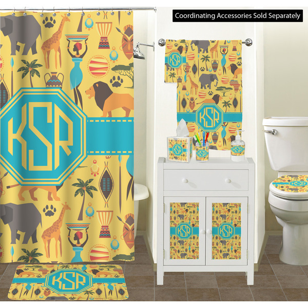 African Safari Bathroom Scene