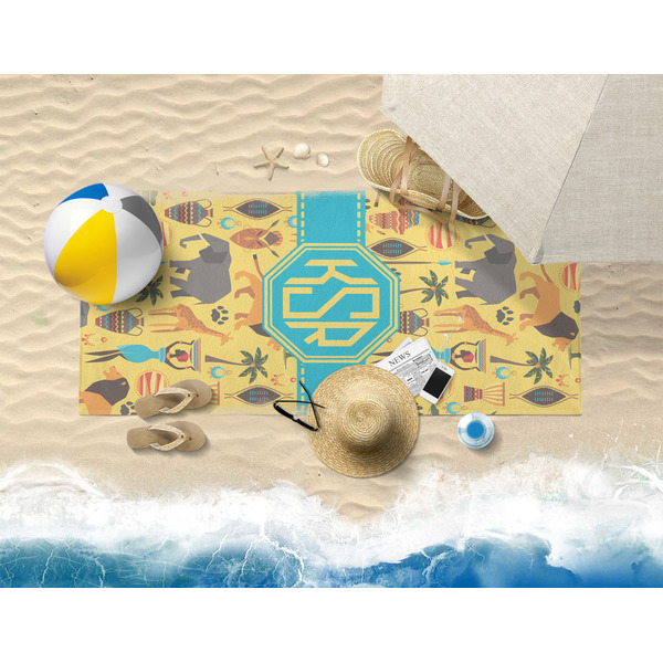 African Safari Beach Towel Lifestyle