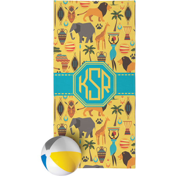 Custom African Safari Beach Towel (Personalized)