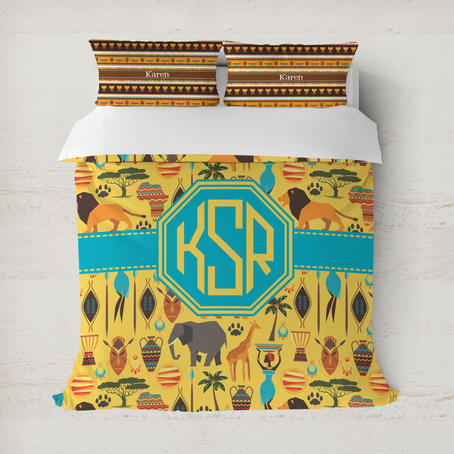 African Safari Duvet Cover (Personalized) YouCustomizeIt
