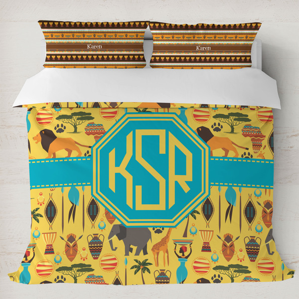 Custom African Safari Duvet Cover Set - King (Personalized)