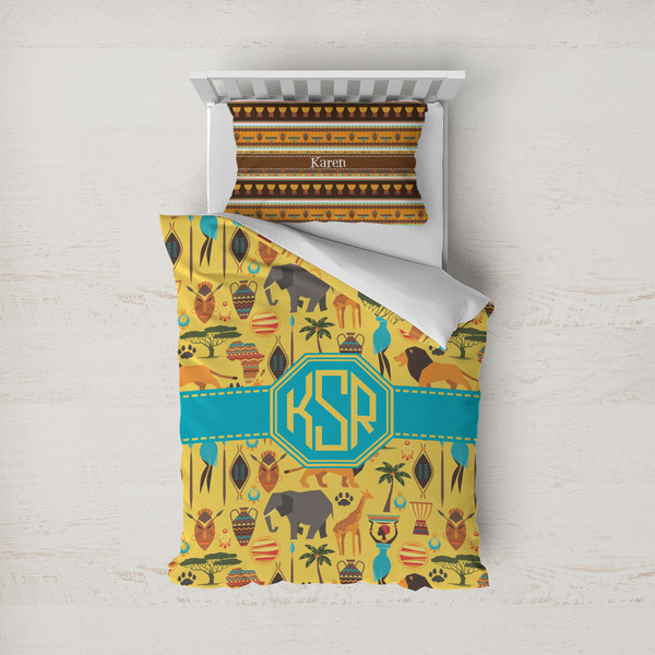 Custom African Safari Duvet Cover Set - Twin (Personalized)