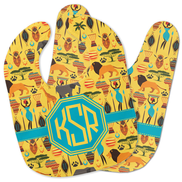 Custom African Safari Baby Bib w/ Monogram