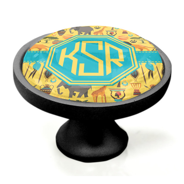 African Safari Black Custom Cabinet Knob (Side)