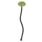 African Safari Black Plastic 7" Stir Stick - Oval - Single Stick