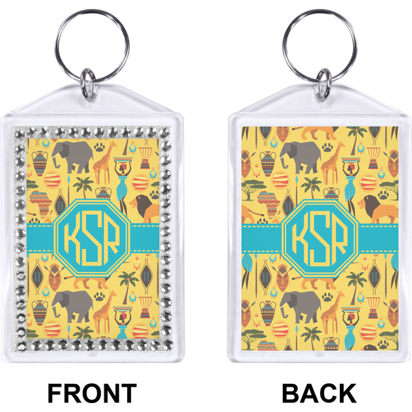 African Safari Bling Keychain (Front + Back)