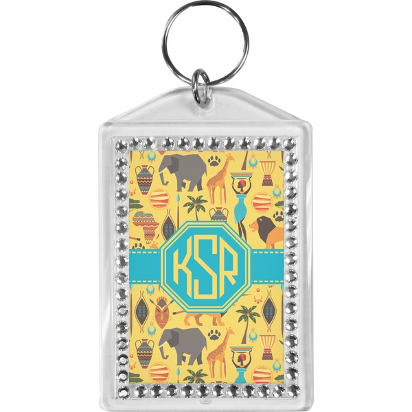 Custom African Safari Bling Keychain (Personalized)