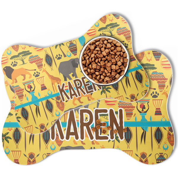 African Safari Bone Shaped Dog Mats - MAIN
